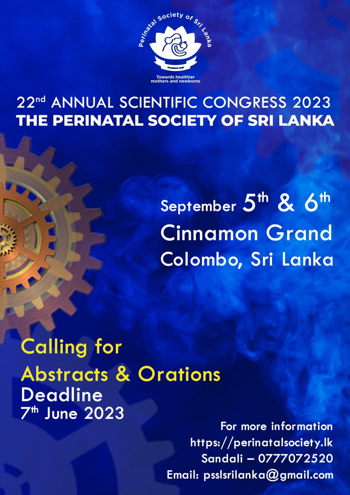 Annual Scientific Congress 2023 Perinatal Society of Sri Lanka