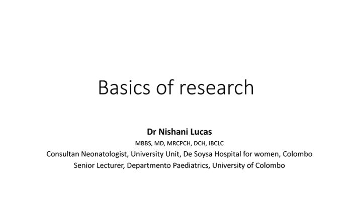 Basics of research